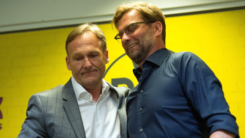 Jürgen Klopp ließ Hans-Joachim Watzke (l.) abblitzen. (Bild: APA/EPA/FEDERICO GAMBARINI)