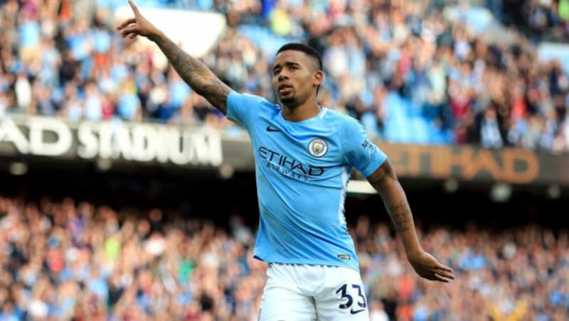 "Citizens"-Doppelpacker Gabriel Jesus (Bild: AP)