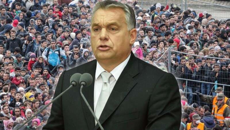 Ungarns Ministerpräsident Viktor Orban (Bild: EXPA/PIXSELL, AP, krone.at-Grafik)