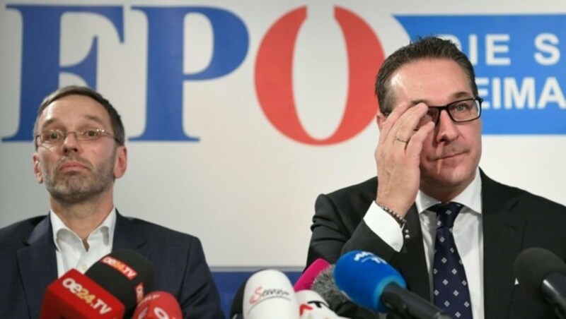 Herbert Kickl, Heinz-Christian Strache (Bild: APA/ROLAND SCHLAGER)