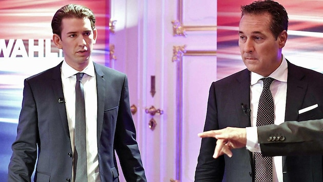 Schaffen Sebastian Kurz und Heinz-Christian Strache eine gemeinsame Koalition? (Bild: APA/HERBERT NEUBAUER)