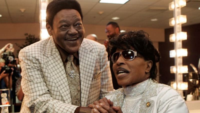 Fats Domino (links) mit Little Richard im Jahr 2009 (Bild: AP (File))