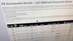 Die Kennedy-Akten auf der Website des US-Nationalarchives (Bild: AP)