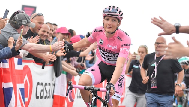 Lukas Pöstlberger trug beim Giro 2017 als erster Österreicher das Rosa Trikot. (Bild: laPresse / EXPA / picturedesk.com)