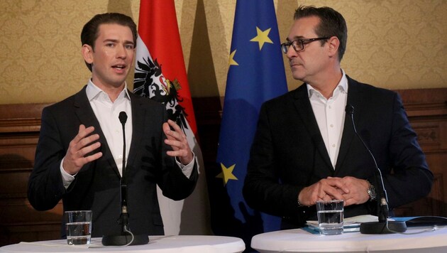 Sebastian Kurz und Heinz-Christian Strache (Bild: AP)