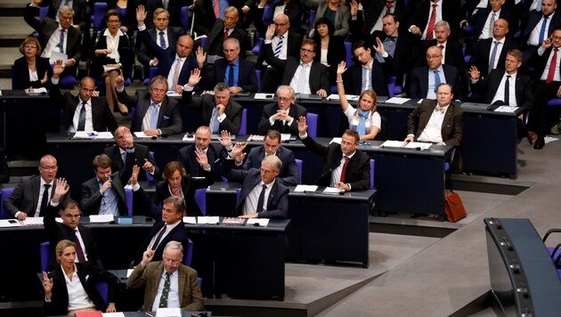 Die Fraktion der AfD im deutschen Bundestag (Bild: AFP)