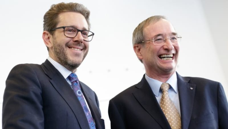 Harald Mahrer und Christoph Leitl (Bild: APA/GEORG HOCHMUTH)