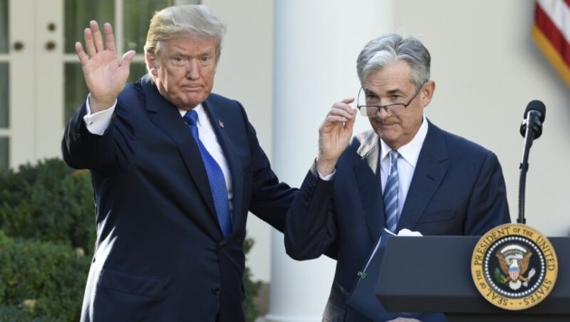 Jerome Powell bei seiner Nominierung durch US-Präsident Donald Trump (Bild: APA/AFP/SAUL LOEB)