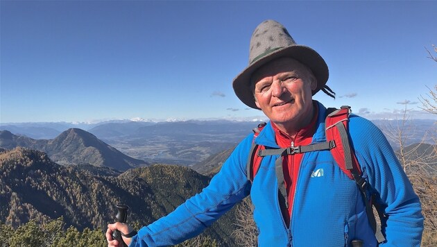 Andy Lausegger auf dem Gipfel (Bild: Hannes Wallner)