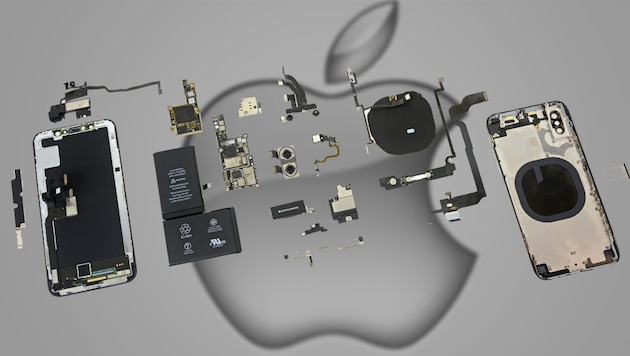 (Bild: Apple, iFixit, krone.at-Grafik)
