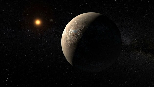 Künstlerische Illustration: So könnte der Mega-Exoplanet aussehen (Bild: ESO/M. Kornmesser)