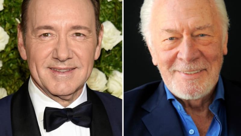 Kevin Spacey (li.) wird durch Christoph Plummer ersetzt. (Bild: AP)