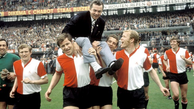 Happel beim Meistercup-Sieg mit Feyenoord Rotterdam (Bild: Guus De Jong / picturedesk.com)