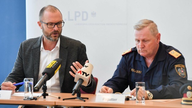 Landespolizeichef Andreas Pilsl (li.) und Stadtpolizeikommandant Karl Pogutter: "Frauen beunruhigt!" (Bild: Harald Dostal)