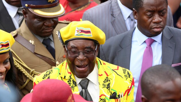 Simbabwes Präsident Robert Mugabe (Bild: AP)
