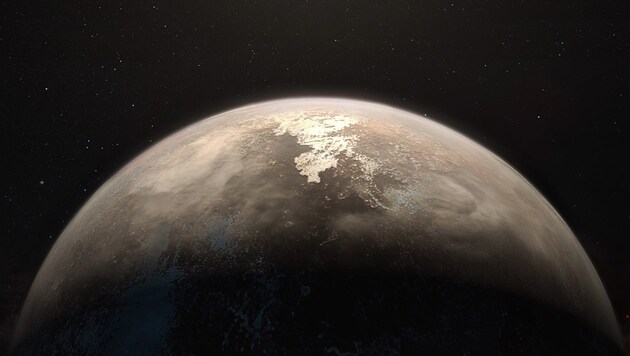 Künstlerische Illustration: So könnte der Planet Ross 128b aussehen. (Bild: ESO/M. Kornmesser)