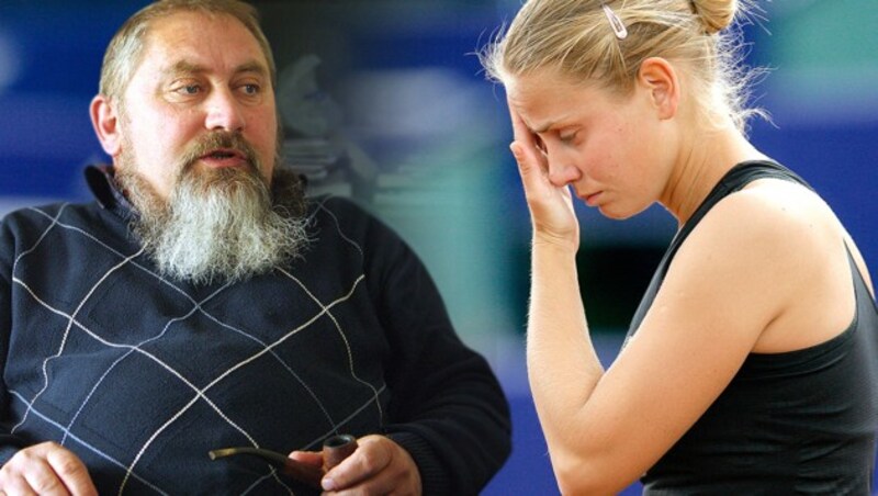 Jelena Dokic (li.) und ihr Vater (Bild: AFP, AP, krone.at-Grafik)