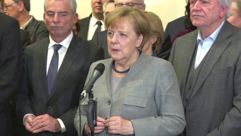 Angela Merkel nach den geplatzten "Jamaika"-Gesprächen (Bild: AFP)