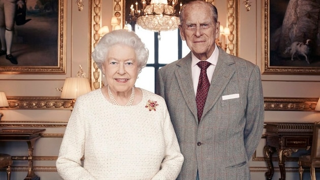 Porträt zum 70. Hochzeitstag von Königin Elizabeth II. und Prinz Philip am 20. November 2017 (Bild: EPA)