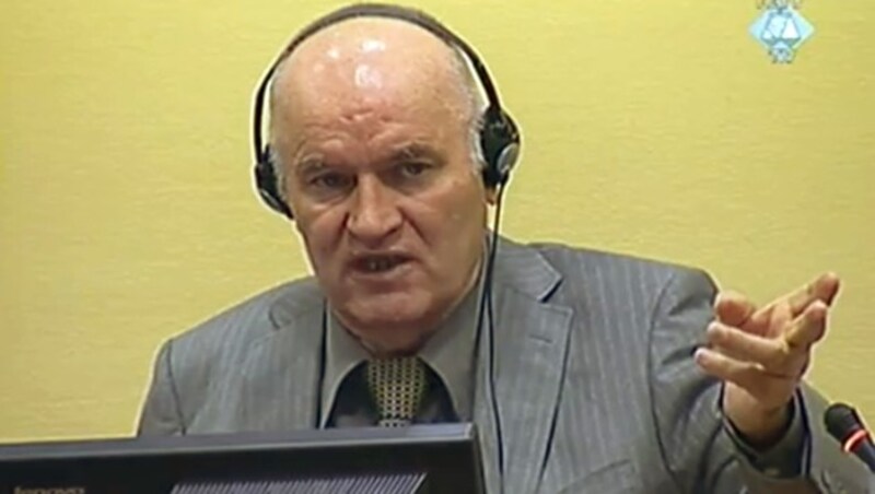 Mladic zeigte während seines Prozesses keinerlei Reue. (Bild: AFP)