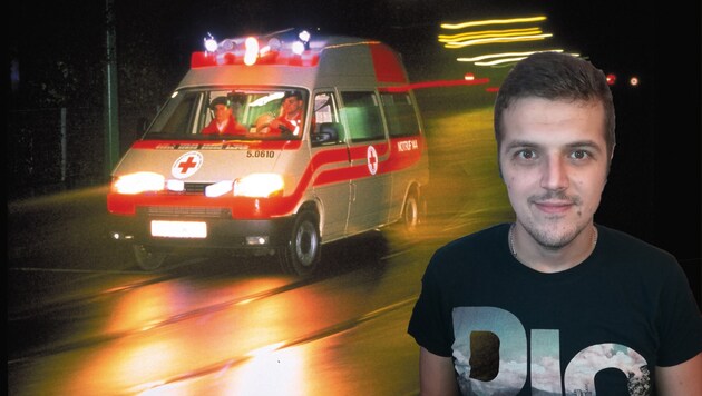 Ivica Bendra (26) reagierte richtig, holte die Polizei und rettete damit seinen betagten Nachbarn. (Bild: Rotes Kreuz / privat)