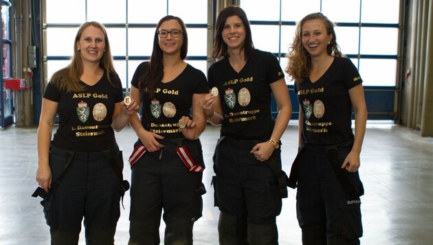 Die steirischen Golden Girls(v. li.): Eva Paluc, Marie Waiker, Ariane Zinner, Maria Suppan (Bild: David Pillinger)