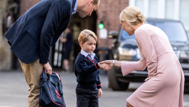 Prinz George an seinem ersten Schultag (Bild: www.PPS.at)