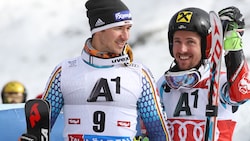 Ex-Konkurrenten und Freunde: Felix Neureuther und Marcel Hirscher. (Bild: GEPA)