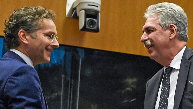 Jeroen Dijsselbloem und Hans Jörg Schelling (Bild: AFP)