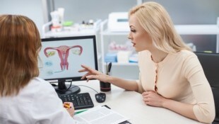 Eine Patientin bei einer Frauenärztin