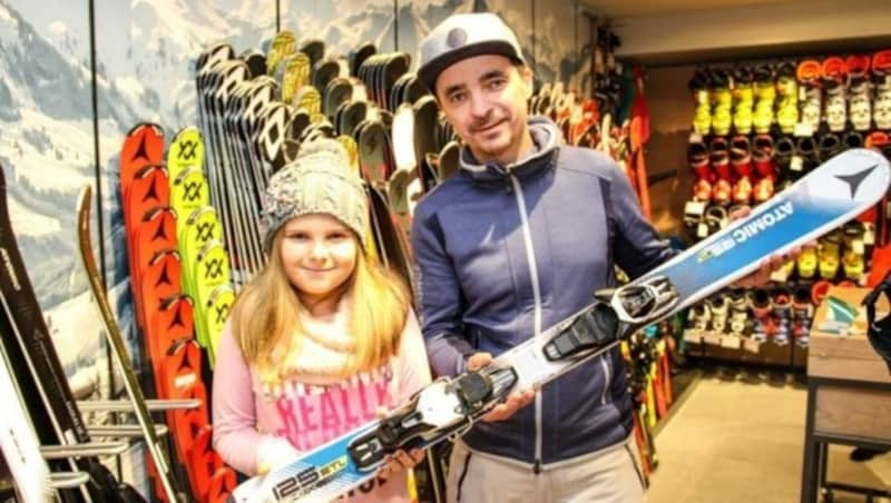 Peter Gumpold stattete heuer Lilli (9)für die Skisaison aus. (Bild: Melanie Hutter)