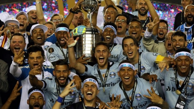 Die Libertadores-Cup-Sieger 2017: Gremio (Bild: AP)