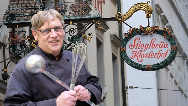 Rudi Grabner, Küchenchef im Klosterhof, hat sein Team für die kommenden Tage und Wochen motiviert. (Bild: Horst Einöder)