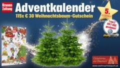 (Bild: Kronen Zeitung, VW, weihnachtsbaum.at)