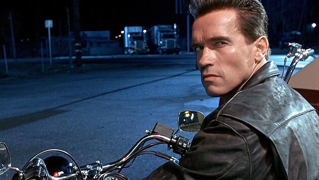 Arnold Schwarzenegger in seiner Paraderolle in „Terminator 2“ (1991) (Bild: IMDB)