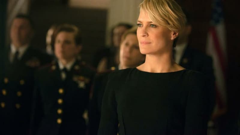 Robin Wright als Clair Underwood in der SErie "House of Cards" (Bild: APA/AP/Nathaniel E. Bell)