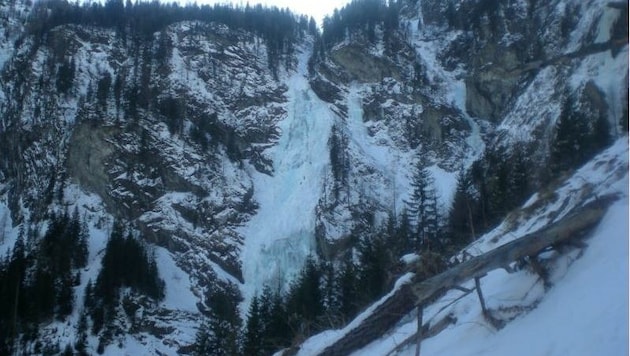 Wasserfälle in der Eisarena beliebt bei Kletterern. (Bild: Bergrettung Badgastein)