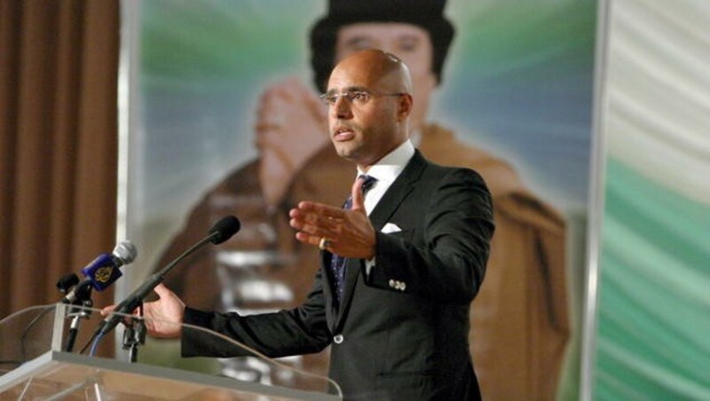 Saif al-Islam 2008 in Tripolis (Bild: EPA)