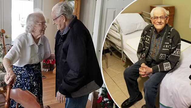 Nach 73 gemeinsamen Jahren haben sich Herbert und Audrey Goodine nun - eine Woche vor Weihnachten - trennen müssen. (Bild: facebook.com)