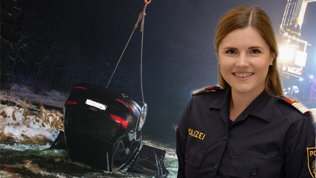 Polizistin Franziska Höglinger (29) setzte die Rettungskette in Gang. (Bild: Kerschbaummayr/ Polizei Oö)