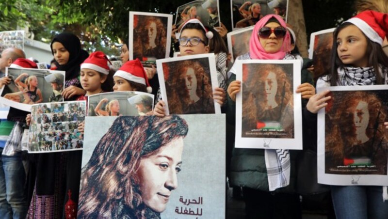 Proteste gegen die Inhaftierung Tamimis in Beirut (Libanon) (Bild: AFP)