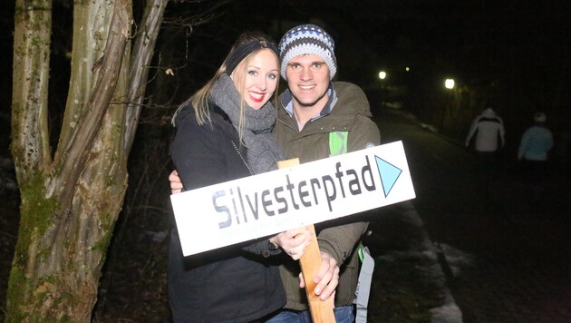 Isabell und Kevin aus St. Veit/Glan waren zum ersten Mal am Silvesterpfad. (Bild: Evelyn Hronek Kamerawerk)