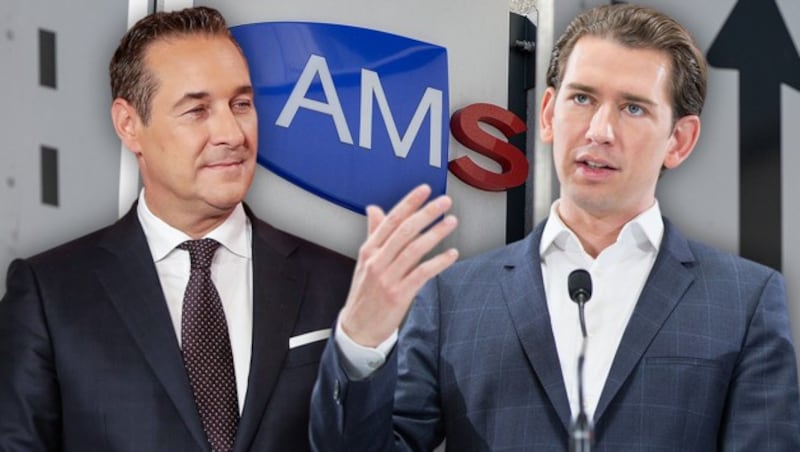 Heinz-Christian Strache, Sebastian Kurz (Bild: APA/HERBERT NEUBAUER , APA/GEORG HOCHMUTH, krone.at-Grafik)