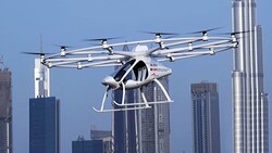 Der Volocopter beim Probeflug über Dubai (Bild: AFP)