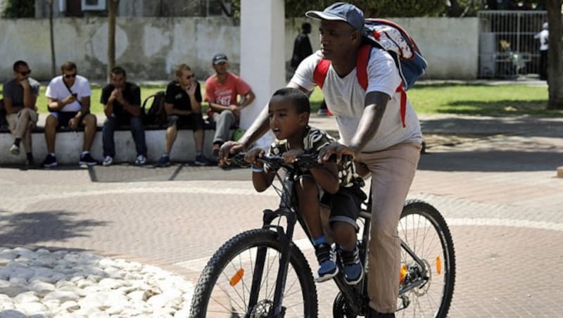 Afrikanische Flüchtlinge in Tel Aviv (Bild: AFP)