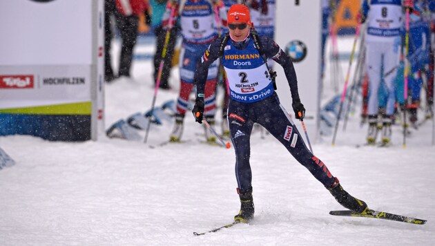 Kuzmina beim Rennen in Hochfilzen (Bild: GEPA)