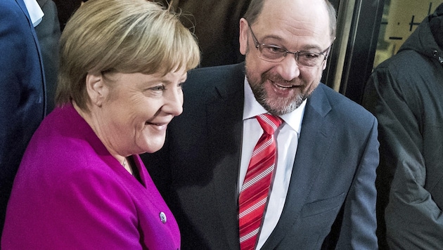 Angela Merkel und Martin Schulz (Bild: ASSOCIATED PRESS)