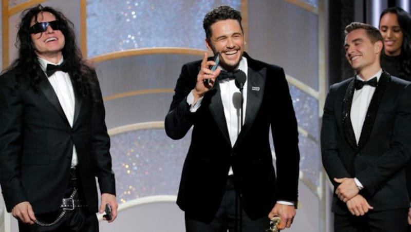 James Franco freut sich über seinen Golden Globe. (Bild: 2018 NBCUniversal Media, LLC)