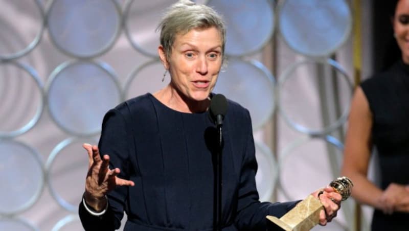 Frances McDormand bekommt den Golden Globe für ihre Rolle in "Three Billboards Outside Ebbing, Missouri". (Bild: 2018 NBCUniversal Media, LLC)