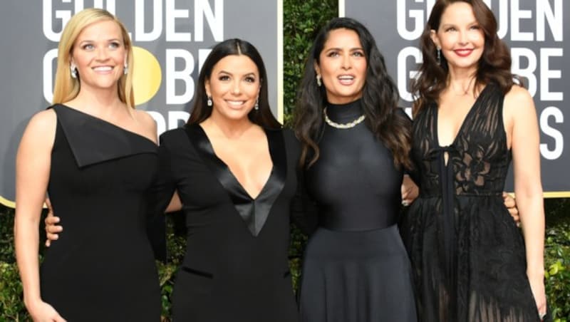 Reese Witherspoon, Eva Longoria, Salma Hayek und Ashley Judd (Bild: AFP)